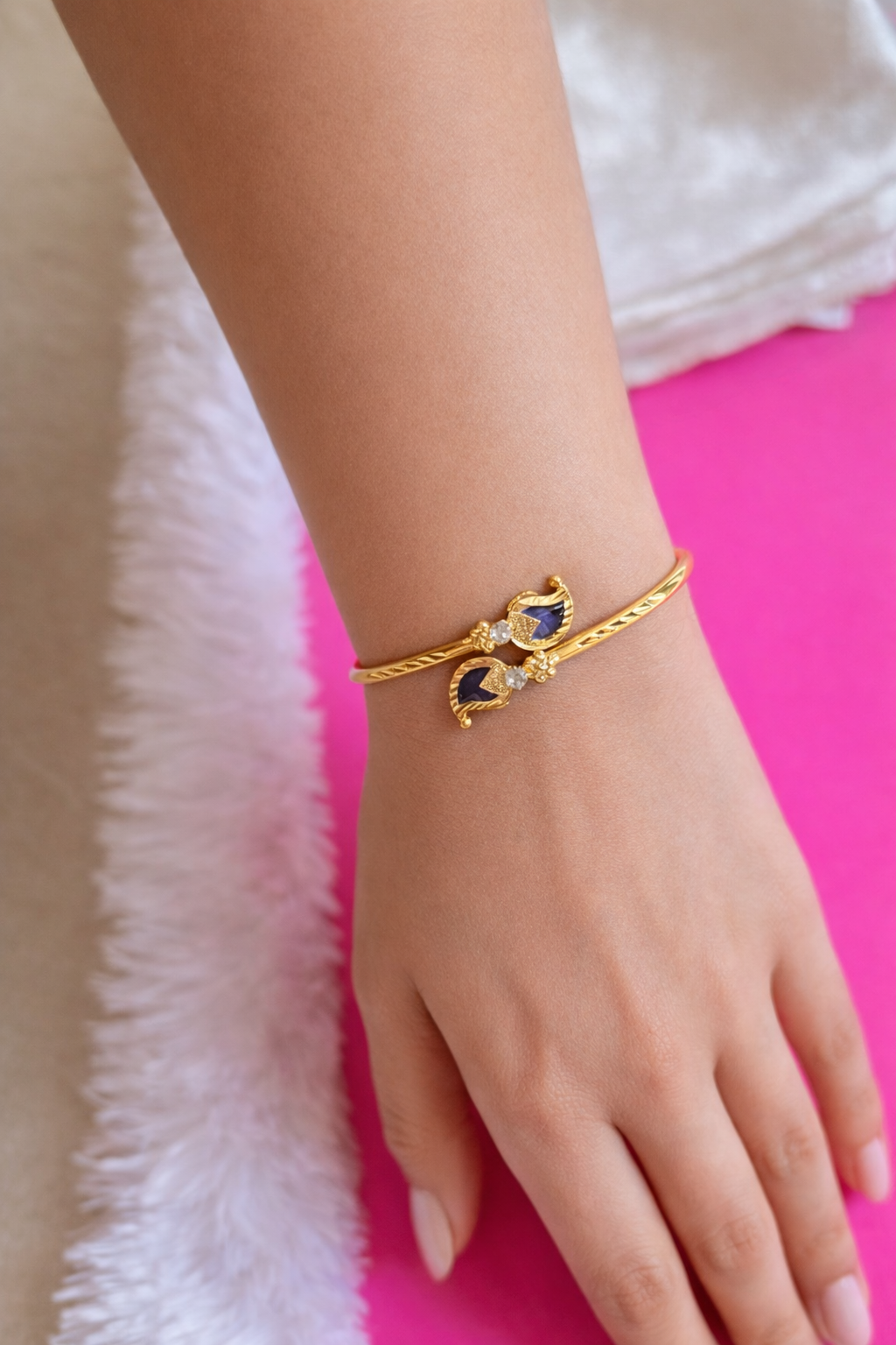 Adjustable One Gram Gold Maanga Bangle
